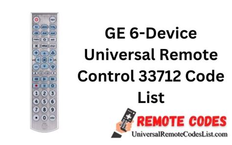 GE Universal Remote Codes for all Devices (April 2024).
